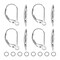 8 Pieces 925 Sterling Silver Leverback French Earring Hooks Hypoallergenic Dangle Earwire Findings 16x9mm with Jump Rings for Jewelry Making